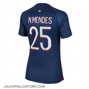 Paris Saint-Germain Nuno Mendes #25 Kotipaita Naisten 2023-24 Lyhythihainen